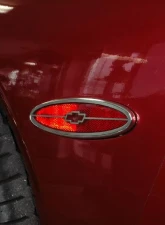 American Car Craft Side Marker Trim Satin Chevy Bowtie GML Rear Side 2pc Chevrolet Corvette 1997-2004                                     - ACC-032035 - Image 2